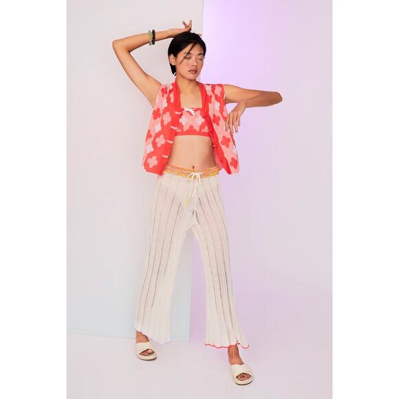 NWT YanYan Knits Honey Pant Ivory L - Picture 2 of 14